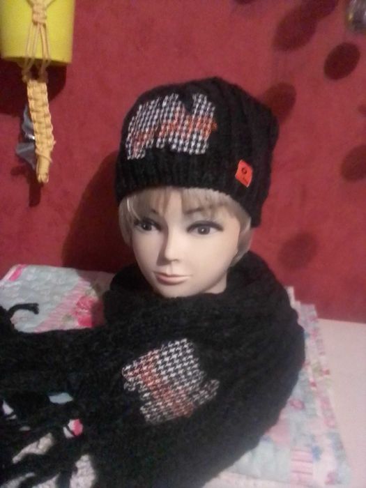 Шапка+шарф набор весна новый