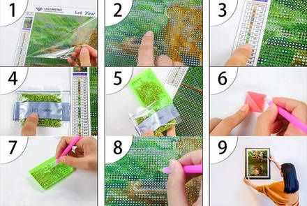 Haft diamentowy drzewo zestaw diamond painting dla dzieci prezent