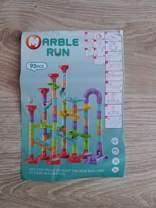 Tor Kulkowy - Marble Run - Wyścigi Kulek, Kulkowy Zjazd 93 elementy