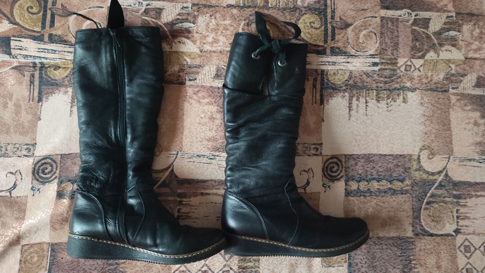 Чобітки підліткові устілка 23 см шкіра подарую