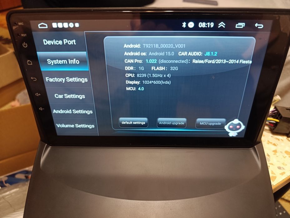 Магнітола для ford fiesta mk6(2009-2017) android 15.0