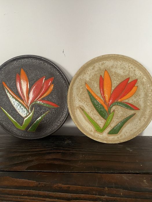 Talerze ozdobne do powieszenia terakota Teneryfa