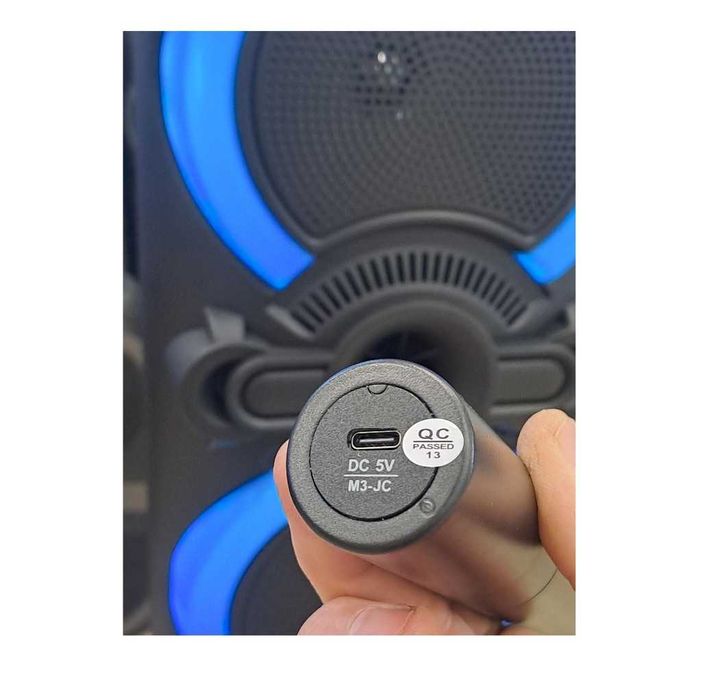 Караоке колонка 62см + бездротовий мікрофон, гучний бас, 20W !