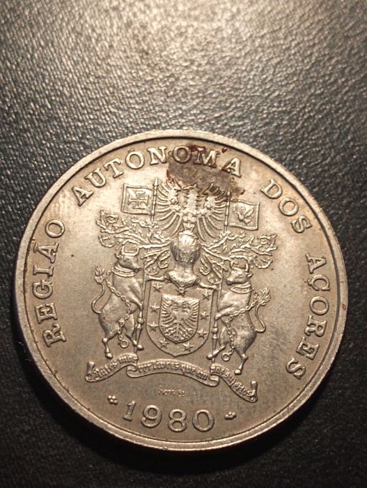 25 escudos 1980 - Açores - Republica Portuguesa -	Soberba