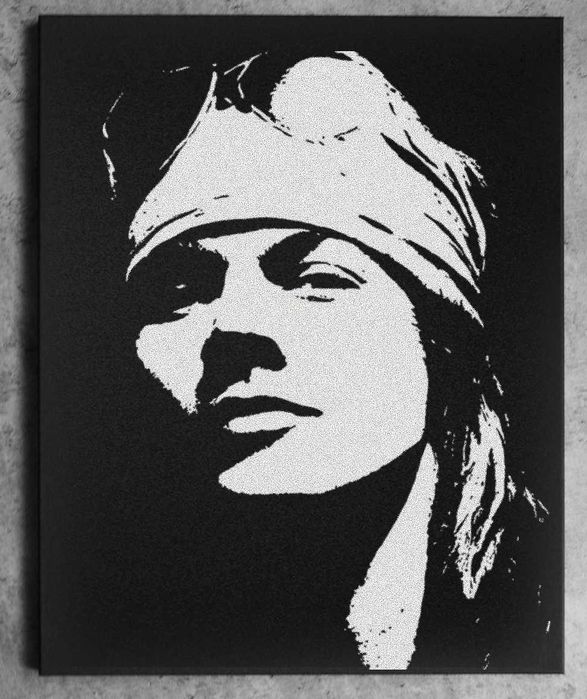 Guns N Roses Axl Rose Obraz ręcznie grawerowany Oryginalny prezent