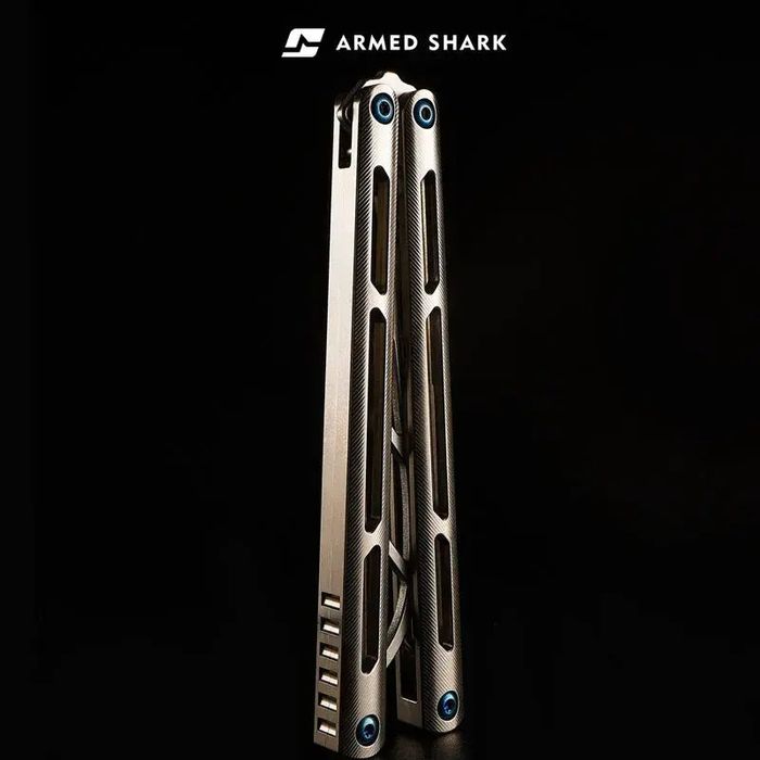 Armed Shark Tsunami Titanium балисонг - премиальный тренер, титан