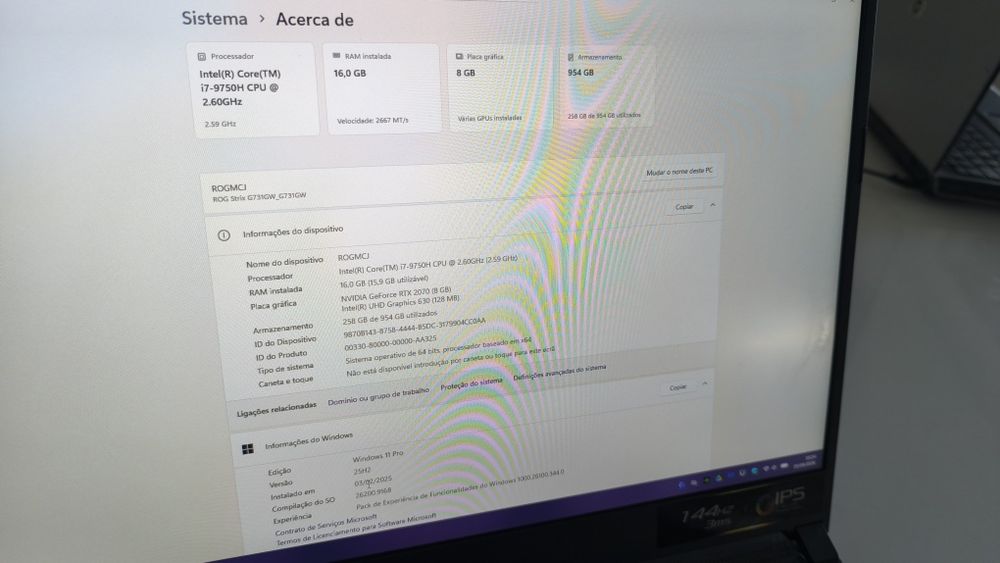 Portátil Asus Rog Strix Scar III G731GW