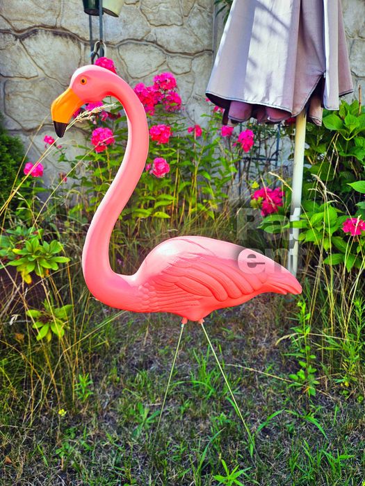 Flamingi 2 sztuki dekoracje figurki ozdoba różowe na działkę ogród