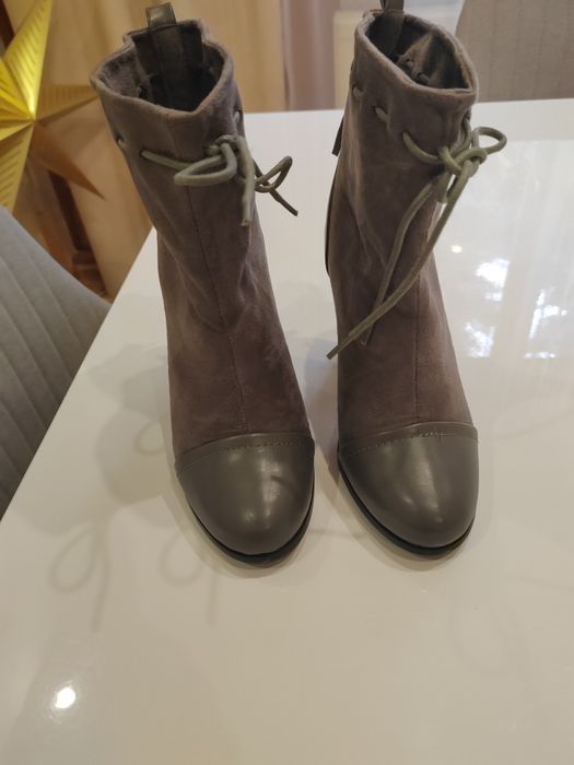 Botki damskie szare