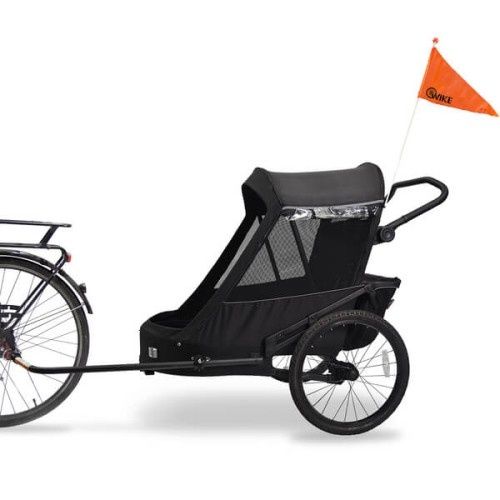 WIKE Premium Double z amortyzacją przyczepka rowerowa