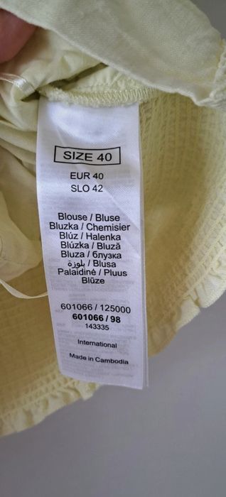 Zestaw bluzka z lnem i spódnica kaskadowa r.38, Orsay