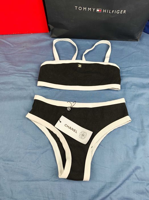 Strój kąpielowy damski Chan dwuczęściowy czarny premium XS-XXL