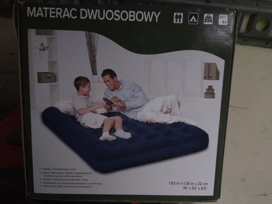 Nowy materac welurowy dwuosobowy