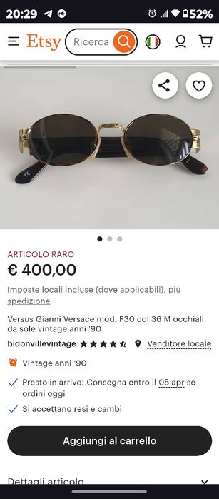 Versace versus vintage колекційні вінтажні окуляри 90-х років очки