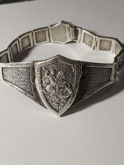 Браслет серебряный Георгий Победоносец