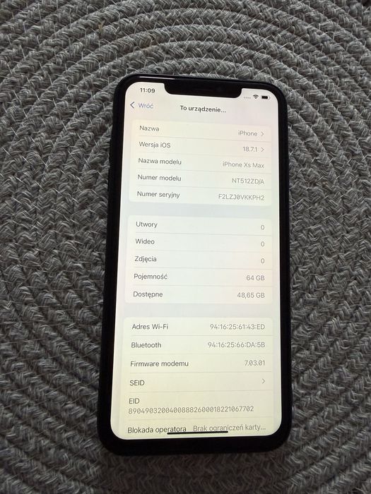 Iphone xs max 64gb