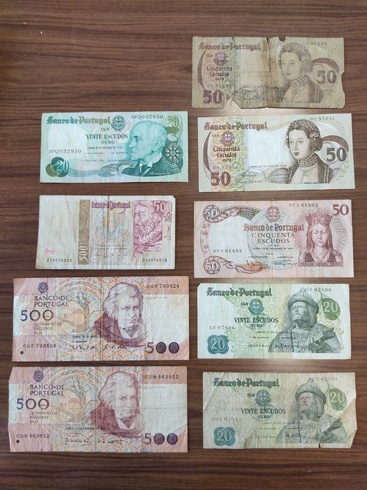 Various Escudo Banknotes