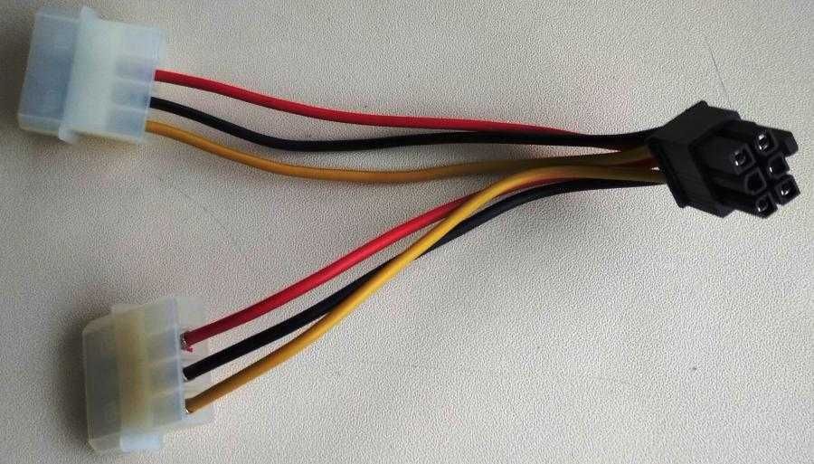 Переходник питания 2 Molex - 6 pin