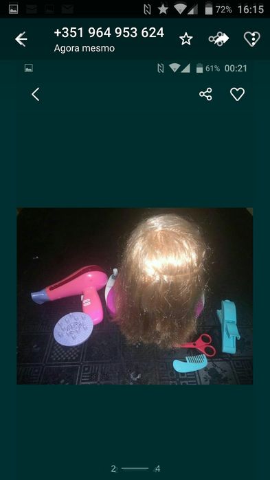 Bonecas (Nanci) para Brincar às Cabeleireiras e Maquilhadoras