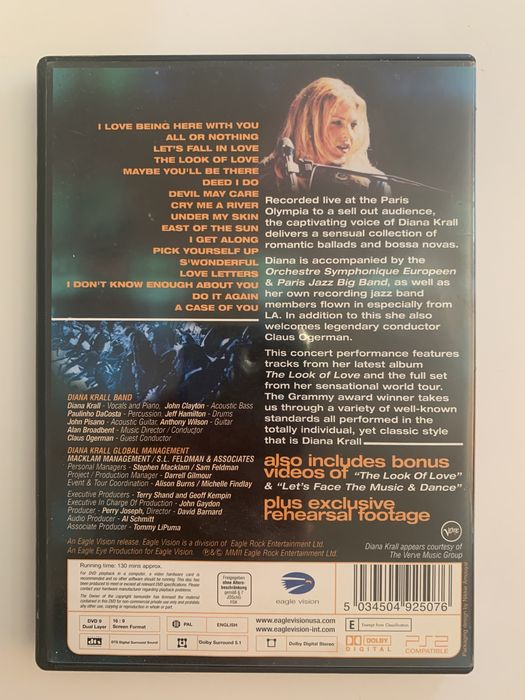 Diana Krall Live in Paris - 1xDVD