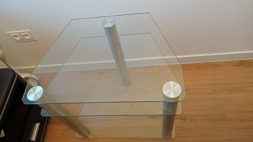 Szklana szafka RTV półka tv