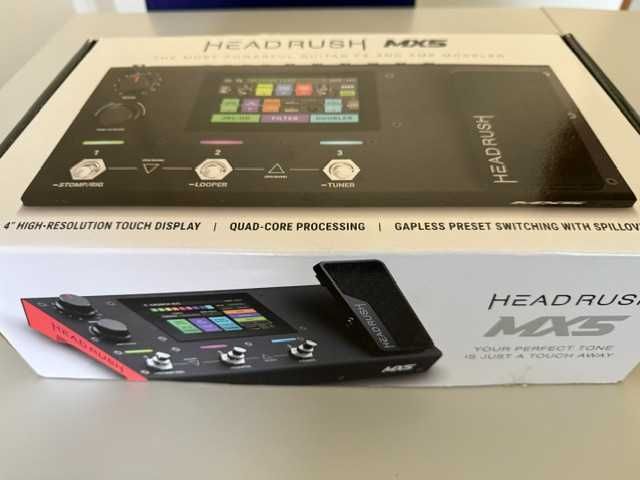 Vendo HeadRush MX5, pedaleira de efeitos e amp modeler para guitarra