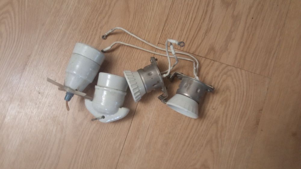 Електропатроны,розетки,вилки, выключатели к настольным лампам СССР