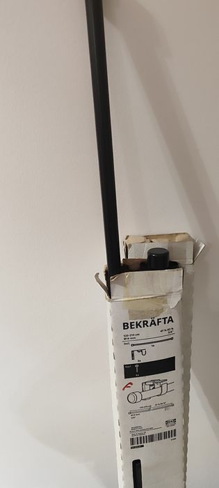 Bekrafta Ikea karnisze czarne 2 sztuki 120-210cm