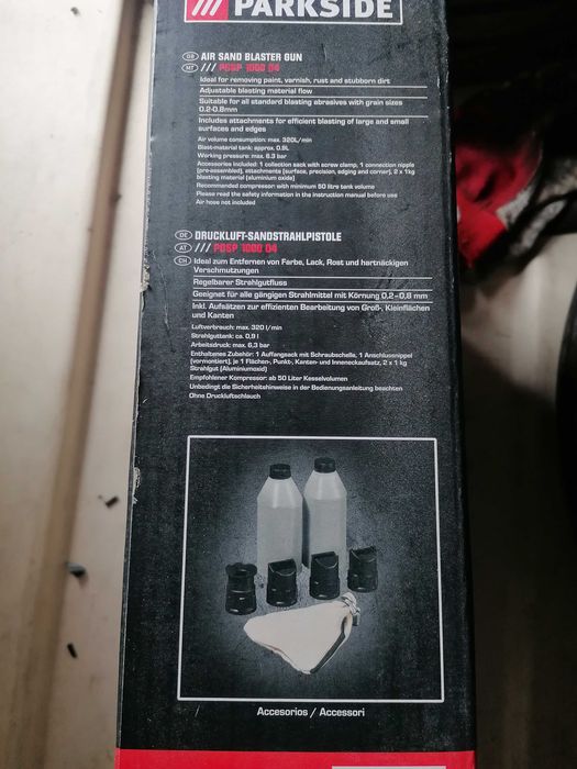 Pistola decapar a jacto de areia