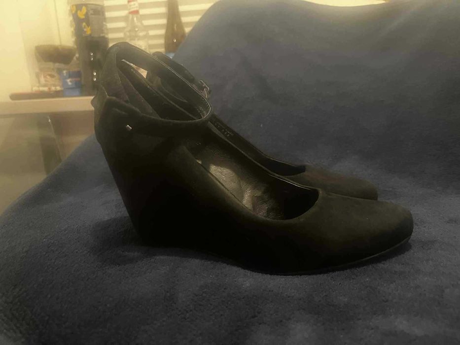 Buty na koturnie 5th Avenue -41 skóra naturalna