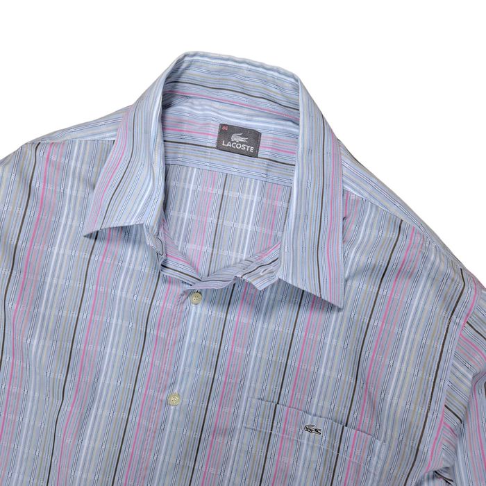 Lacoste oryginalna koszula męska r. 44 ( XL ) bawełna w paski krokodyl