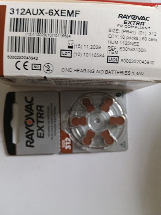 Baterie do aparatu słuchowego  42szt
