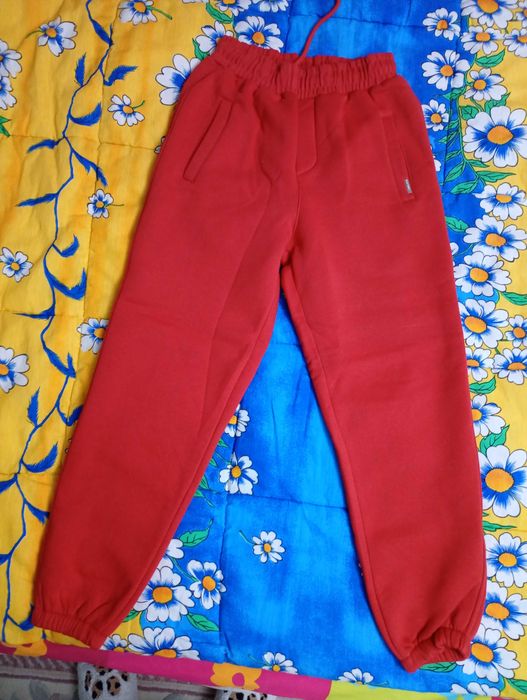 Теплі  штани  червоні