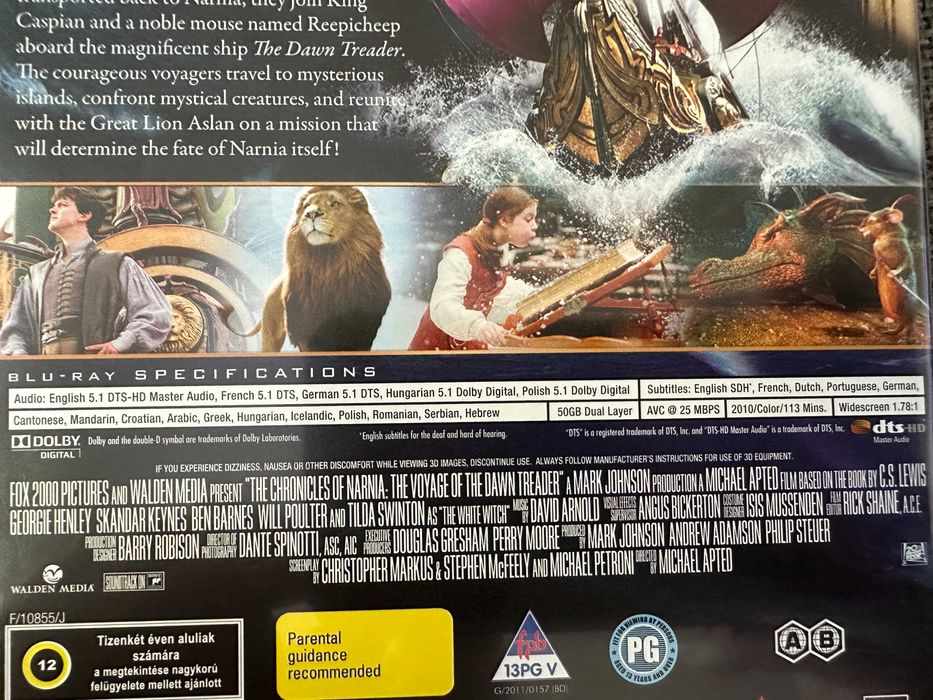 Chronicles of Narnia 1 - Pamiętniki z Narni cz.1 - film Blu-ray 3D, PL