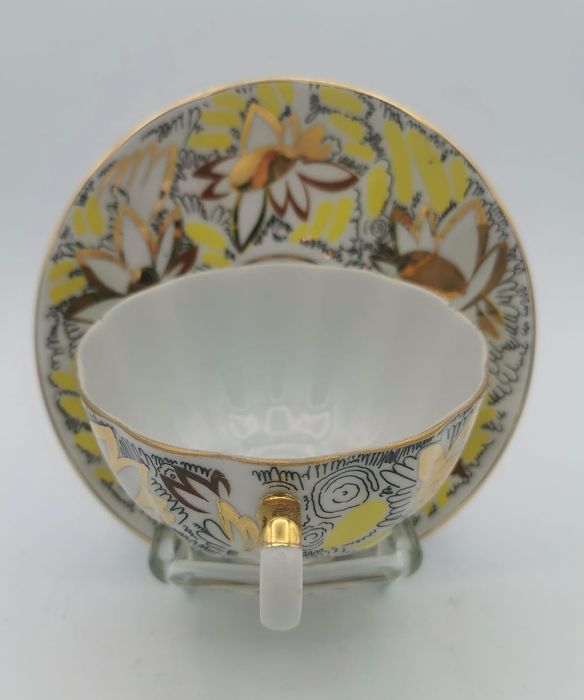 Porcelana Rosja  Łomonosow DUO herbata Imperialna Fabryka Porcelany