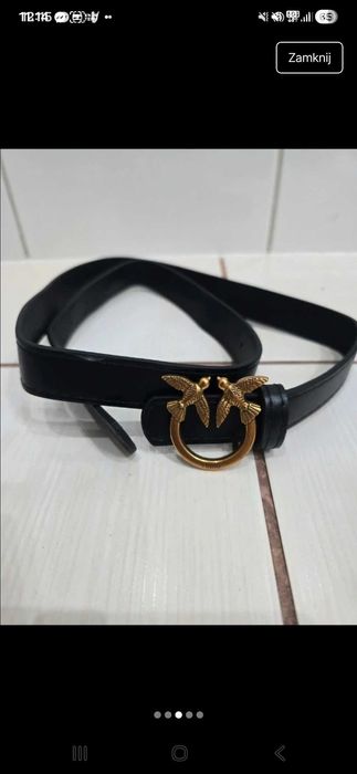 Pinko pasek czarny nowy