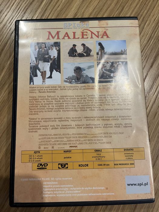 DVD film Malena. Oryginał.