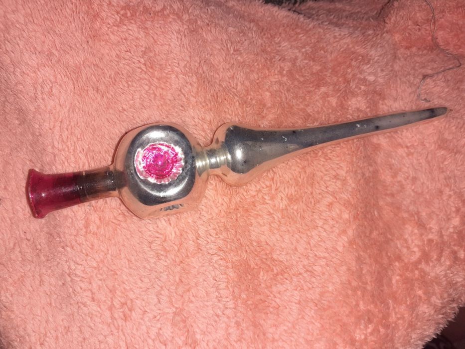 Винтажное 20 см ёлочное украшения верхушка СССР Советская верх на ёлку