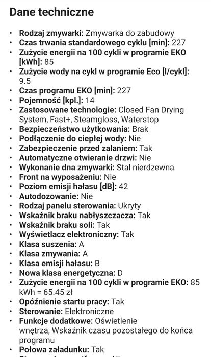 Zmywarka Beko do zabudowy