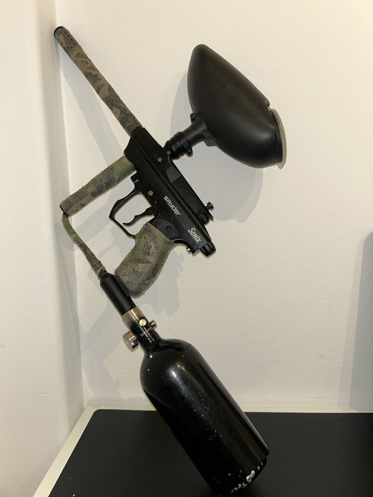 Marcadora de Paintball Spyder Sonix – Completa e em bom estado