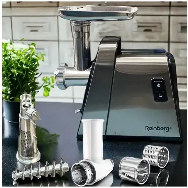 М'ясорубка + соковижималка Rainberg RB-2271 /3800Вт 3 терки овощерезка