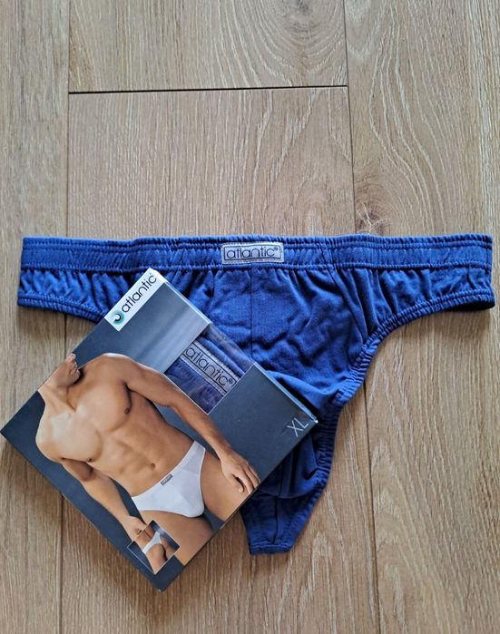 Stringi męskie Atlantic, rozmiar XL, niebieskie