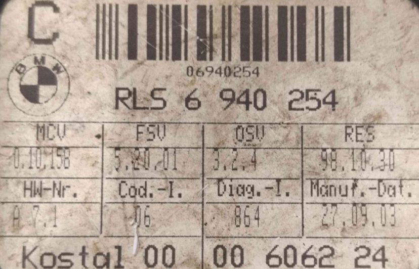 Sensor de Chuva BMW 5 (E60) ano 2002