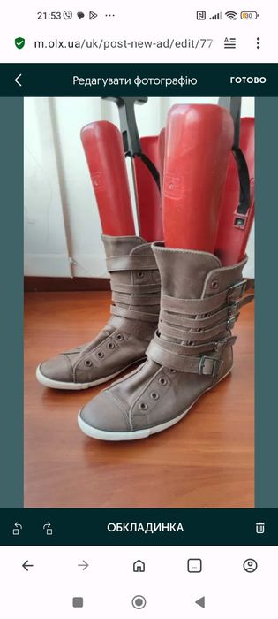 Кеды кожаные высокие Converse 38р Ботинки демисезонные сапоги весенние