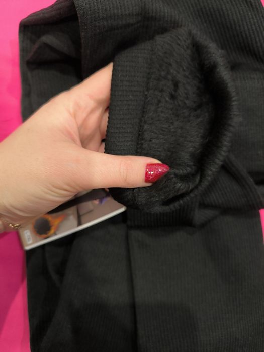 Лосіни для вагітних в рубчик на хутрі теплі штани для вагітних лосини