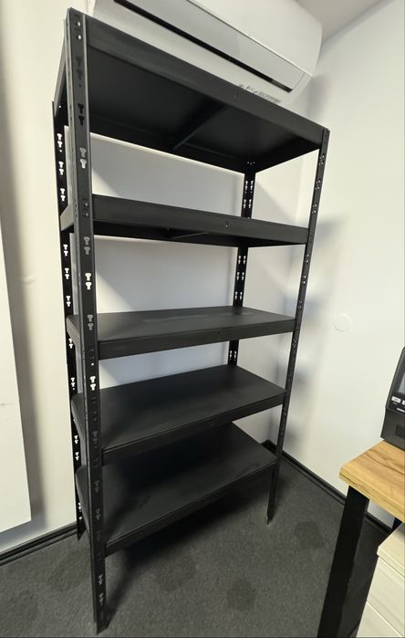 Regał metalowy czarny 8 sztuk