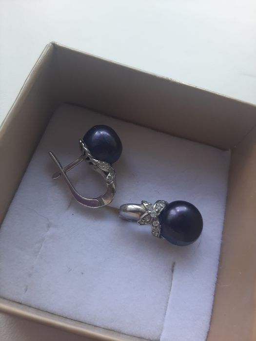Продам серьги с жемчугом серебро