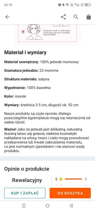 Wałek jedwabny nowy