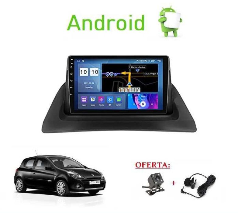 Radio 2 DIN 9" Renault Clio III 4+32GB