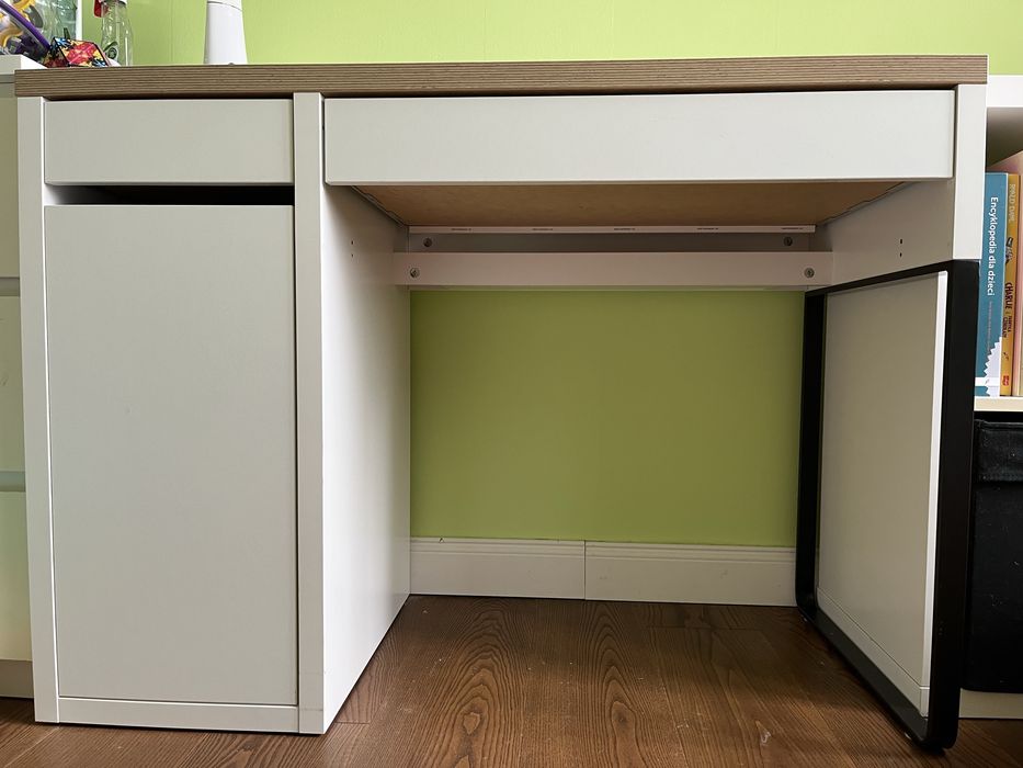 Biurko Micke Ikea białe kratka 105 50